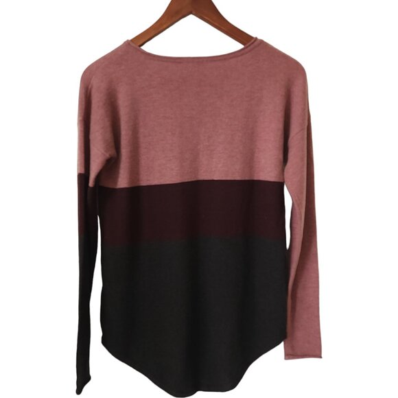 Smartwool Pink Burgundy Colorblock sweater, Wool blend - Picture 3 of 10